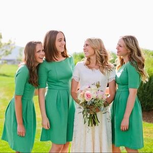 Boden Kelly Green Fit and Flare Skater Dress